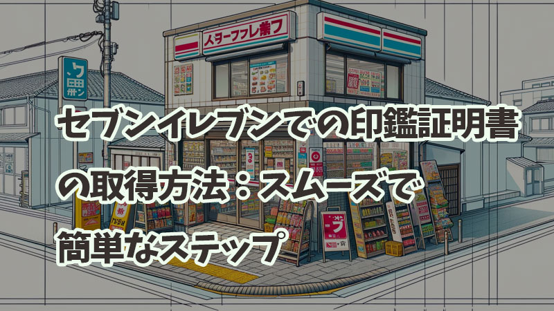 セブンイレブンでの印鑑証明書の取得方法：スムーズで簡単なステップ