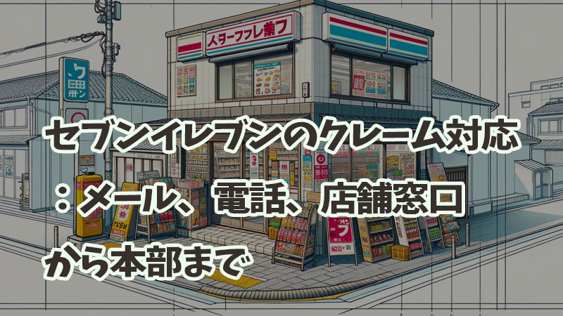 セブンイレブンのクレーム対応：メール、電話、店舗窓口から本部まで