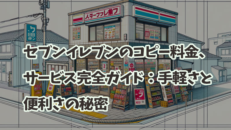 セブンイレブンのコピー料金、サービス完全ガイド：手軽さと便利さの秘密