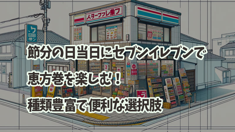 節分の日当日にセブンイレブンで恵方巻を楽しむ！種類豊富で便利な選択肢