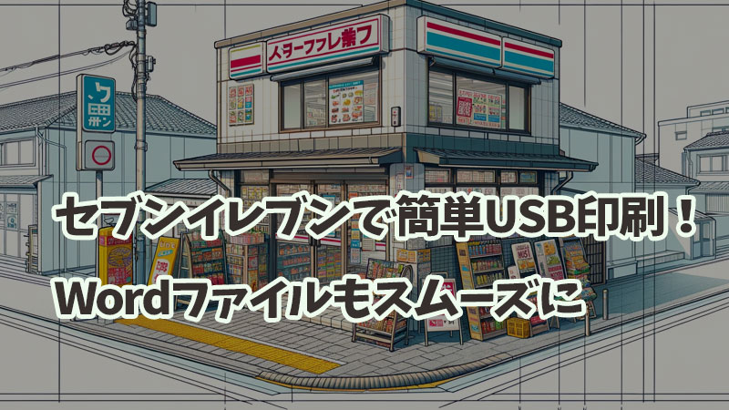 セブンイレブンで簡単USB印刷！Wordファイルもスムーズに